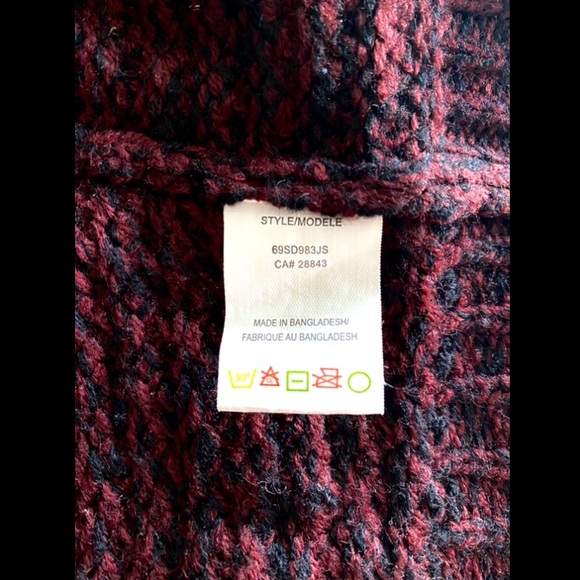 Eclipse long sleeve oversized sweater, size S, colour Maroon - Picture 7 of 9